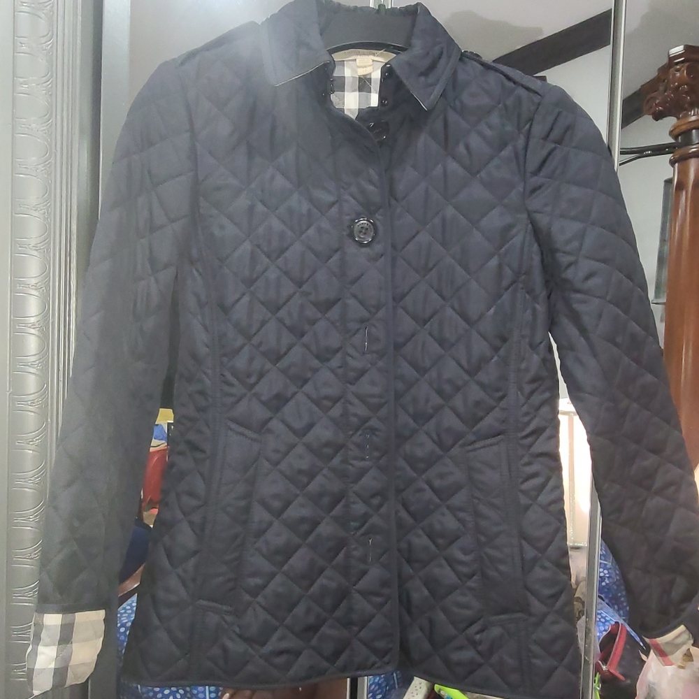 AUTHENTIC  BURBERRY COAT...WORN ONCE...IN PRESTINE CONDITION, NO SIGN OF WEAR..